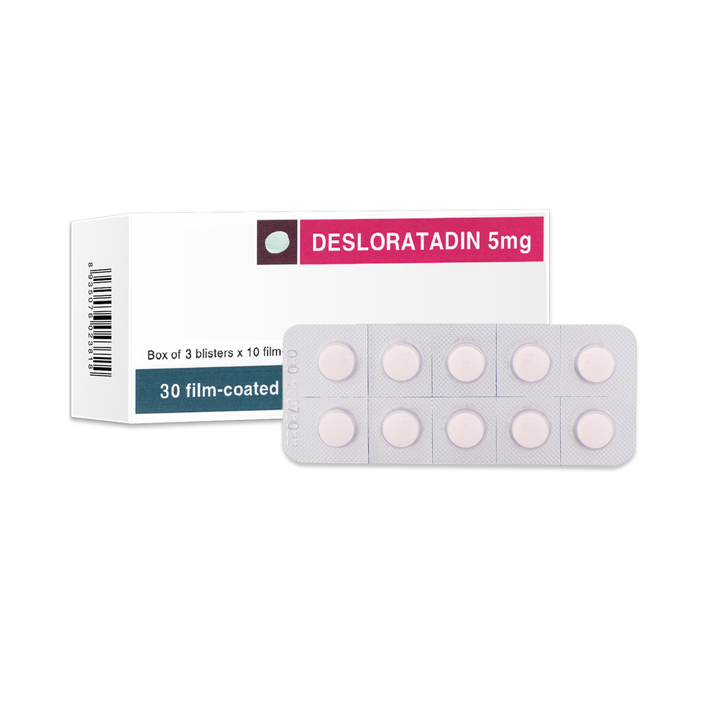 Viên bao phim Desloratadin 5mg Alu V/10, H/30