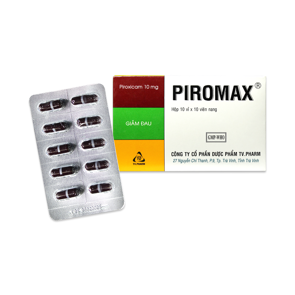 Viên nang cứng Piromax 10mg v/10, h/100